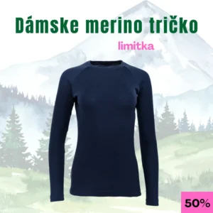 Dámske tenké merino tričko