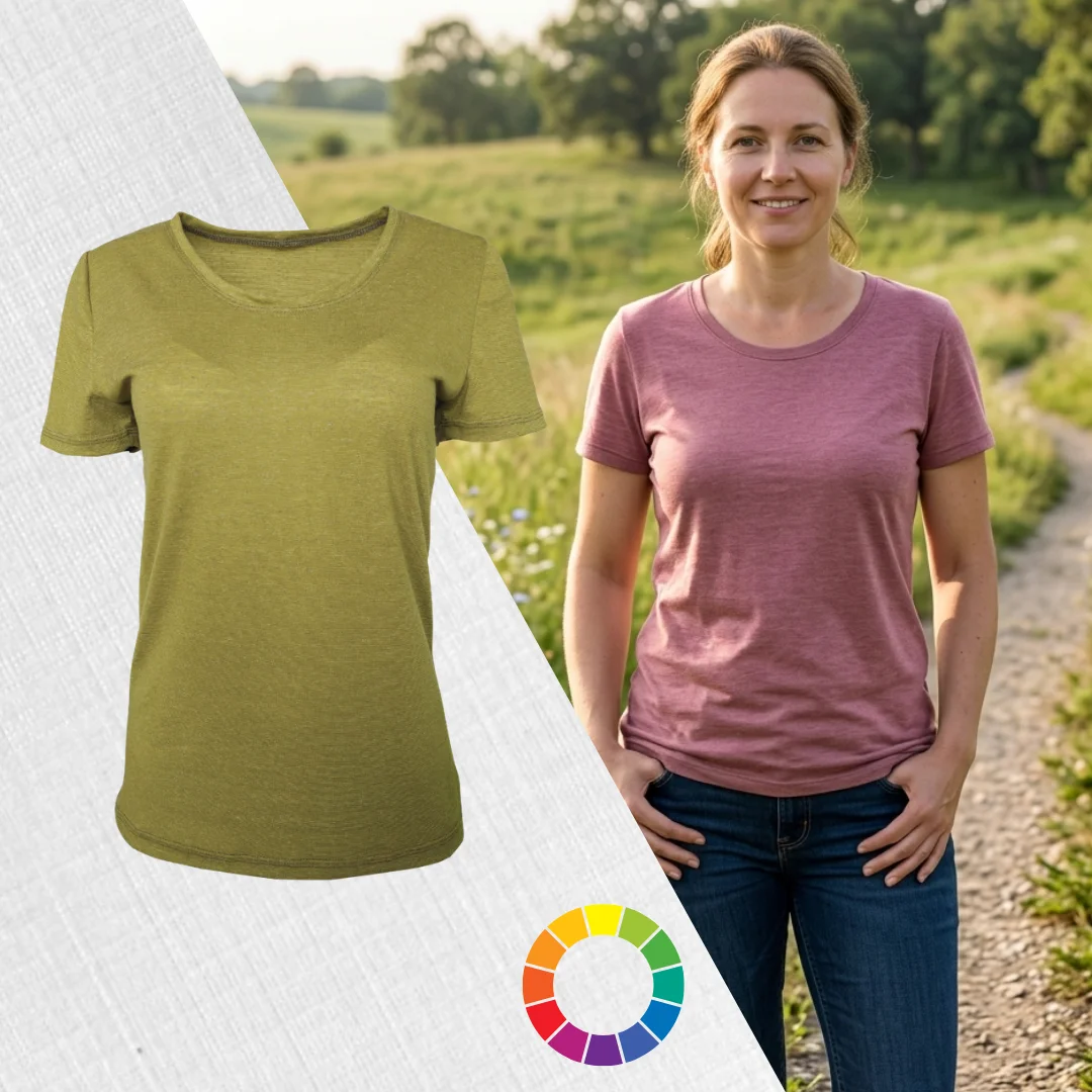 Ľahké merino tencel konope tričko dámske