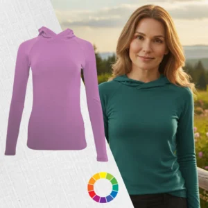 Elastické merino tričko s kapucňou