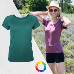 Ľahké tričko kombinácia merino tencel konope