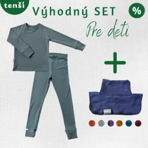 Set z merino vlny s nákrčníkom detský